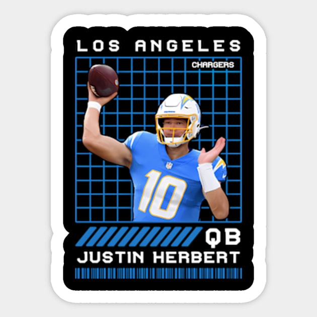 Justin Herbert - Qb - Los Angeles Chargers Sticker by caravalo